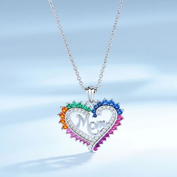 Colorful MOM Pendant Necklace - Picture 2 of 5
